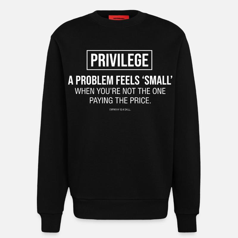 Empathy Statement Typography - Sweatshirt - made by SPREAD  - SOLID BLACK