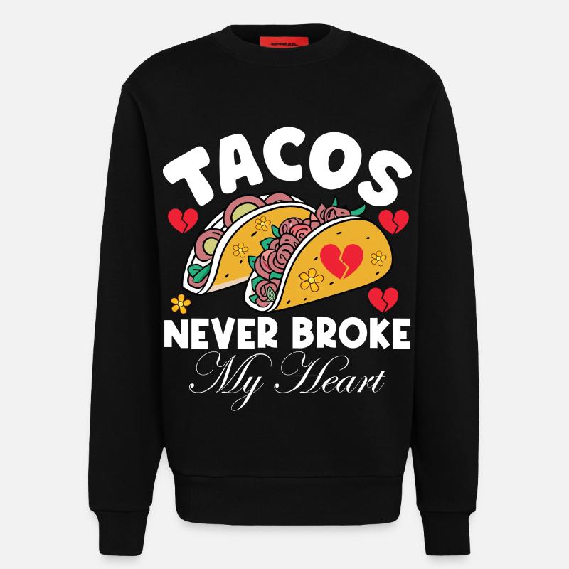 Lustiges Tacos Statement Design - Sweatshirt - made by SPREAD  - SOLID BLACK