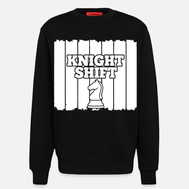 Shift du cavalier d’échecs - Sweat bio décontracté fabriqué en UE - SOLID BLACK