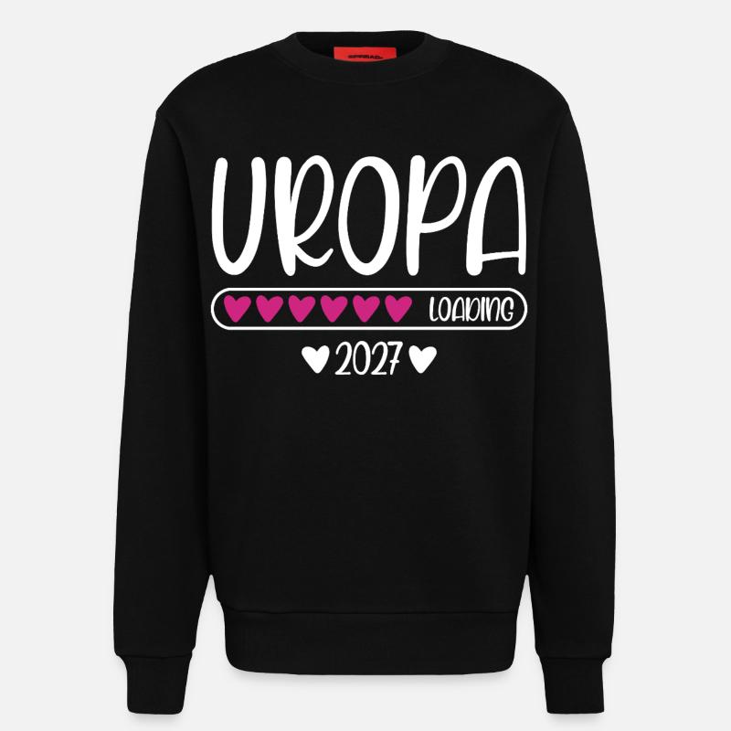 Great-grandpa 2027 loading heart loading bar - Sweatshirt - made by SPREAD  - SOLID BLACK