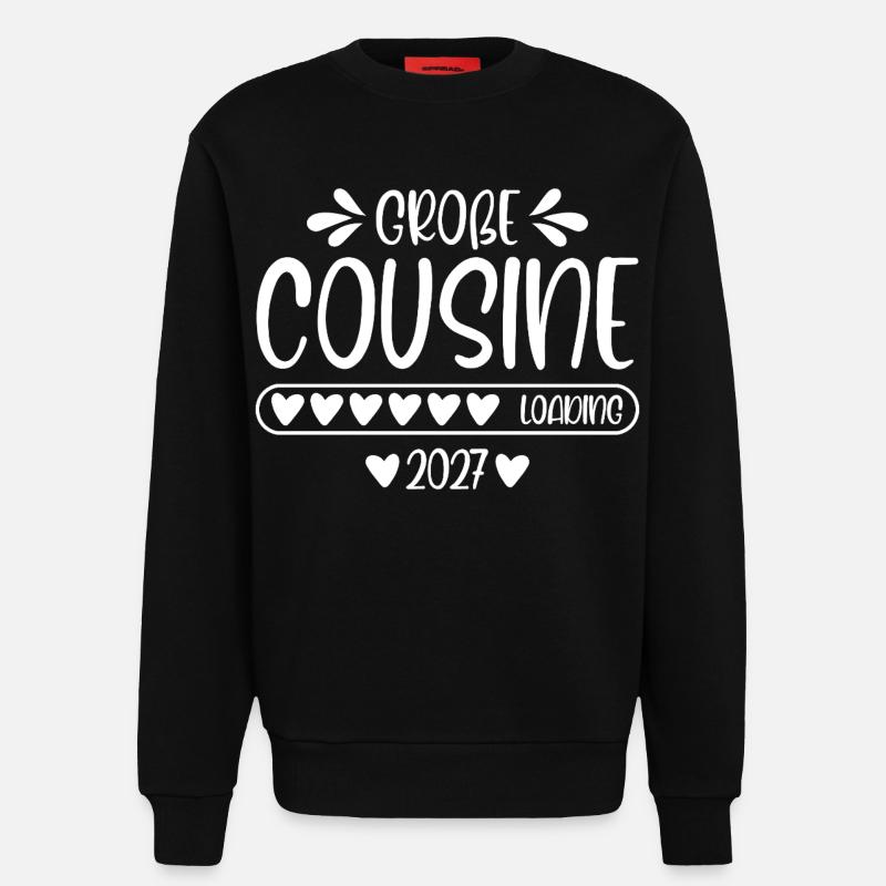 Big Cousin 2027 loading - Sweatshirt - made by SPREAD  - SOLID BLACK