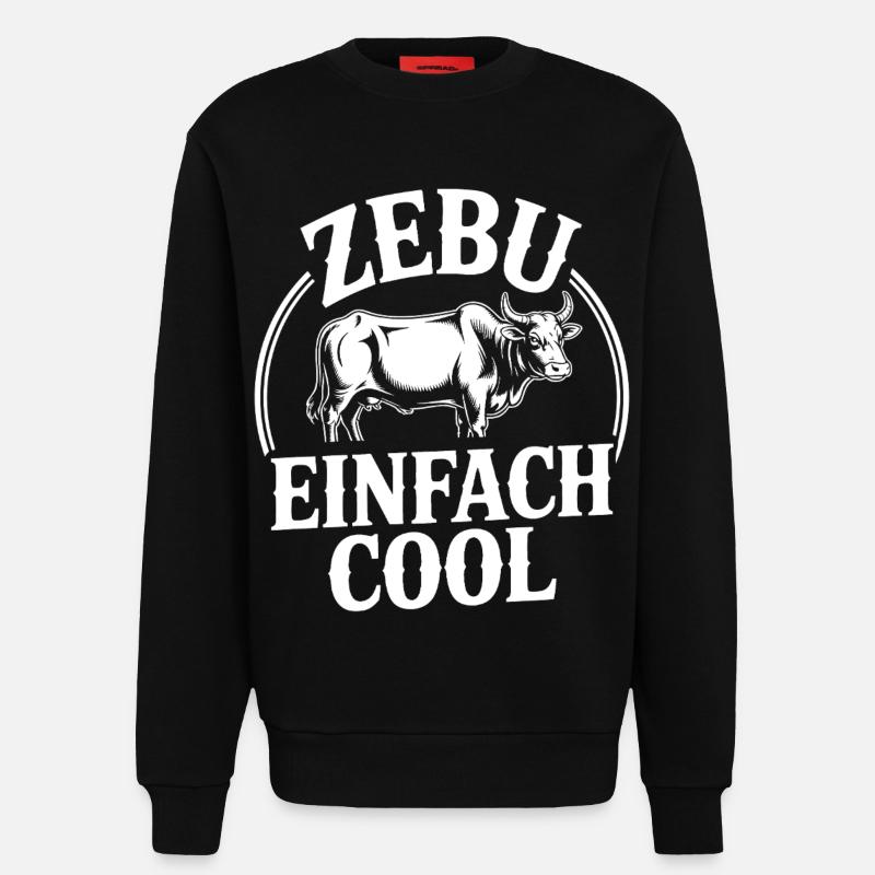 Zebu Einfach Cool Logo - Sweatshirt - made by SPREAD  - SOLID BLACK