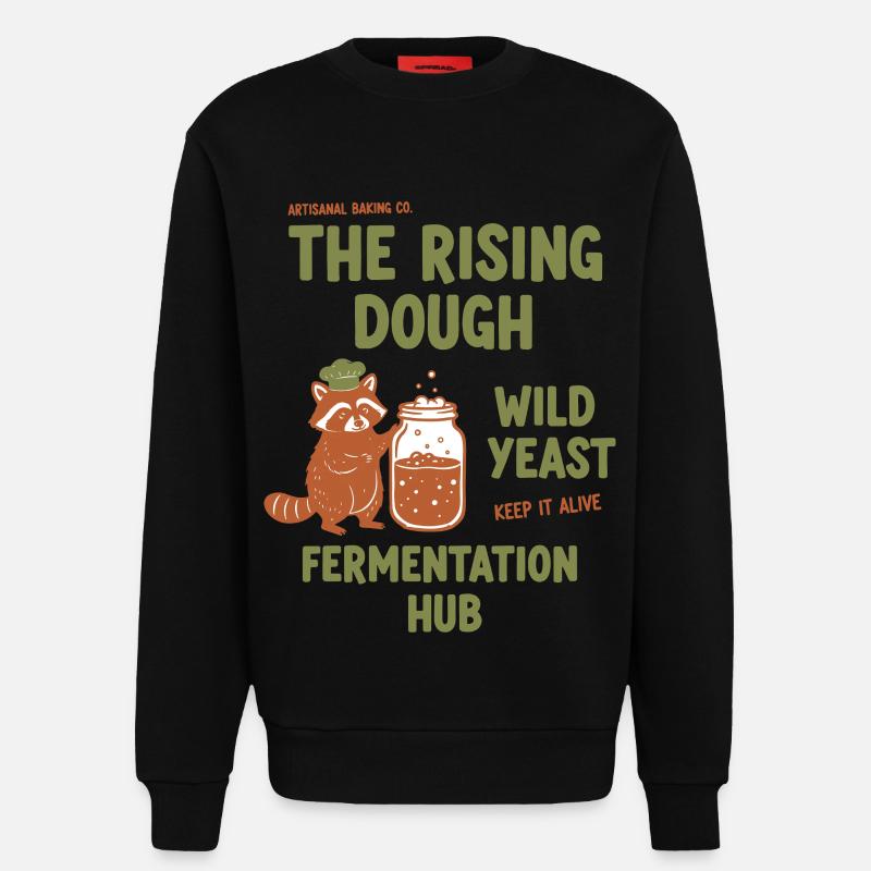 Sauerteigbrot Backbacker Wildhefe steigt auf - Sweatshirt - made by SPREAD - SOLID BLACK