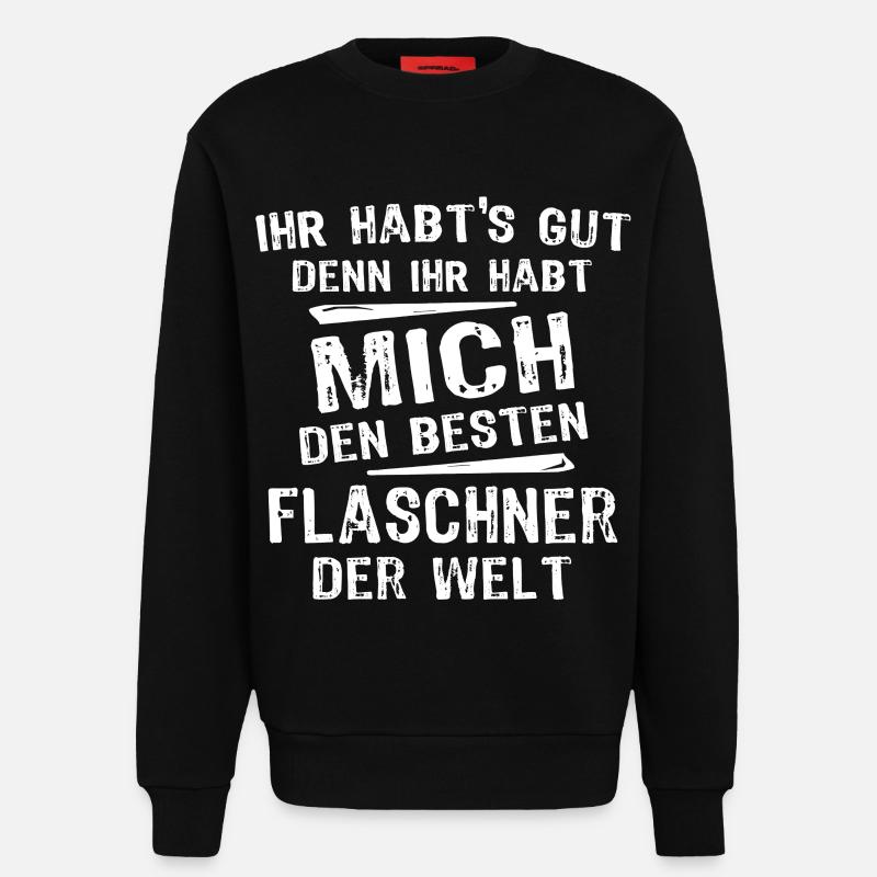 Flaschner - Sweatshirt - made by SPREAD  - SOLID BLACK