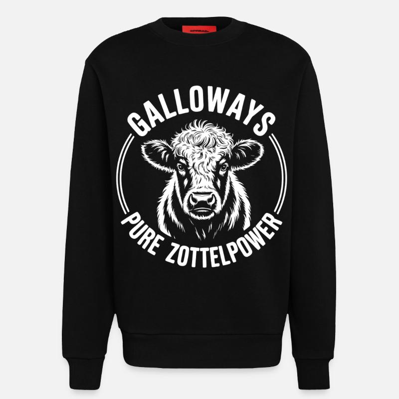 Galloway Rind Kopf - Sweatshirt - made by SPREAD  - SOLID BLACK