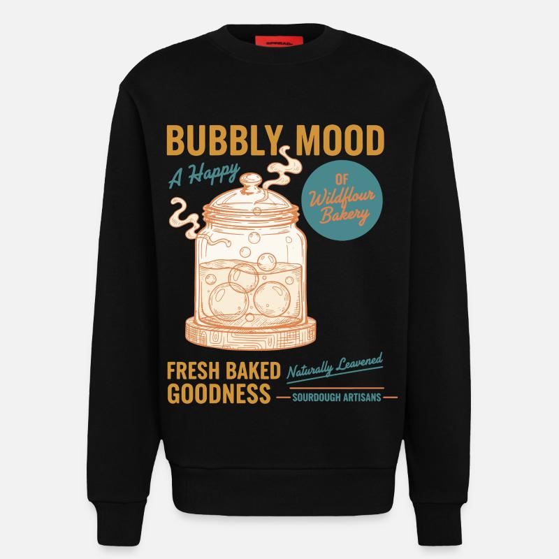Sourdough Bread Baking Baker Sourdough Starter - Sweatshirt - made by SPREAD - SOLID BLACK