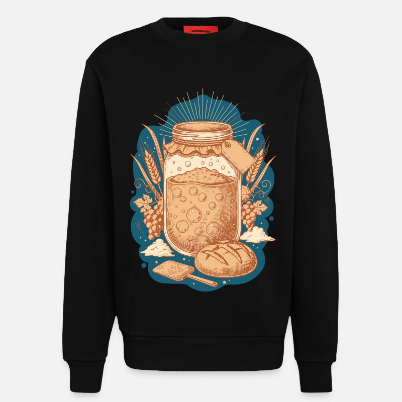 Sauerteigbrot Backbäcker Sauerteigstarter - Sweatshirt - made by SPREAD  - SOLID BLACK