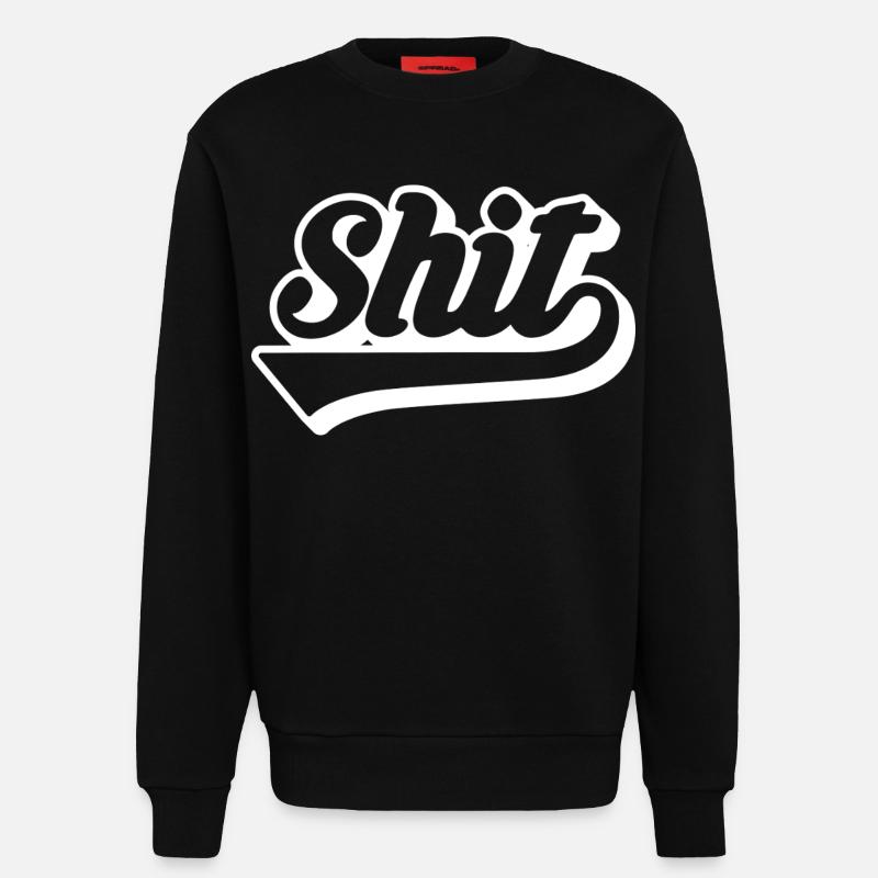 Shit Retro Script - Sweatshirt - made by SPREAD  - SOLID BLACK
