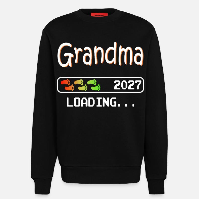 Werdende Oma 2027 loading zukünftige Großmutter - Sweatshirt - made by SPREAD  - SOLID BLACK