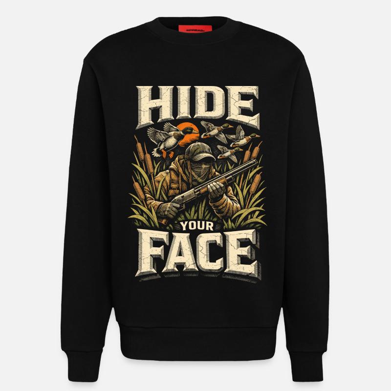 Entenjagd Hide Your Face - Sweatshirt - made by SPREAD  - SOLID BLACK