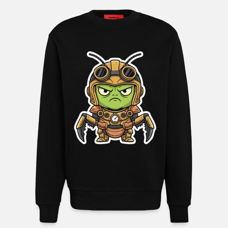 Locust Engineer Steampunk Armor Brass - Sweatshirt - made by SPREAD - SOLID BLACK