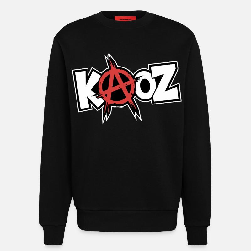 Kool KAOZ Anarchy Graffiti - Sweatshirt - made by SPREAD - SOLID BLACK