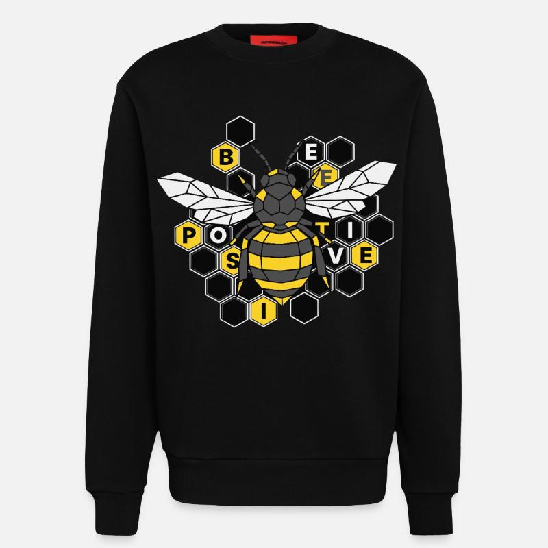 Bee Positive Bee Beekeeper - Sweatshirt - made by SPREAD  - SOLID BLACK
