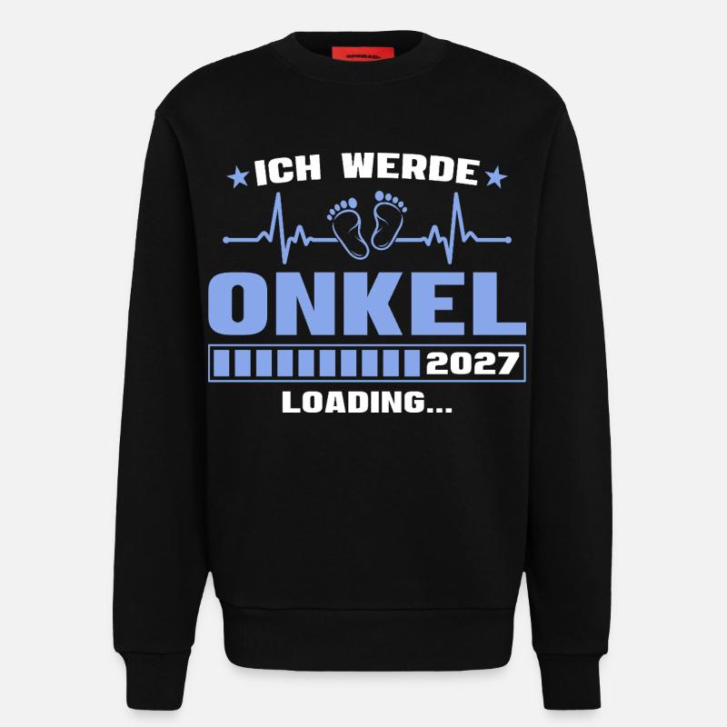 Ich werde Onkel 2027 – Werdender Onkel - Sweatshirt - made by SPREAD  - SOLID BLACK
