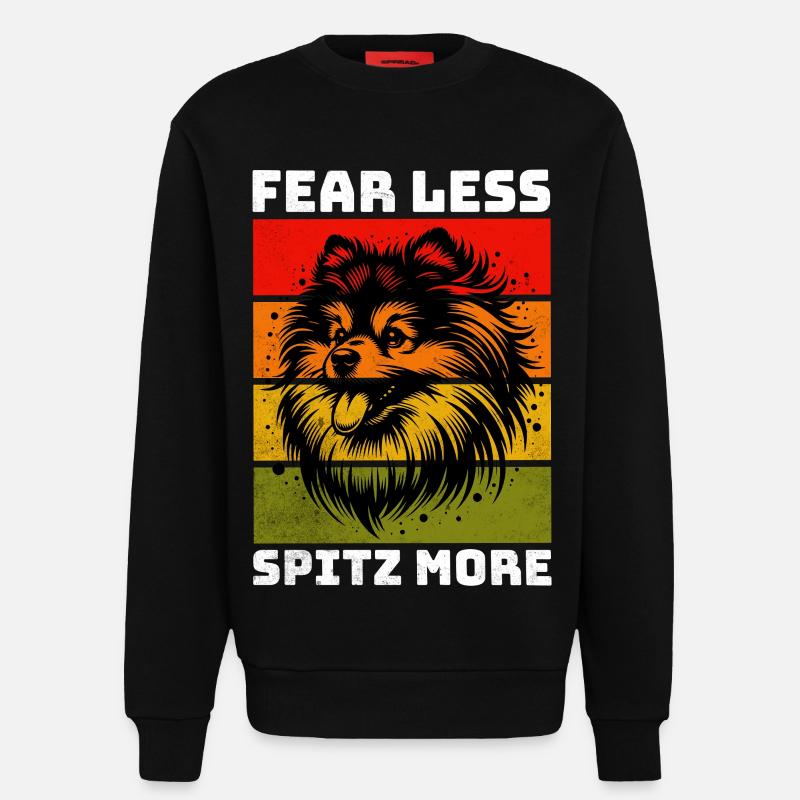 German Spitz Spitz Zwergspitz - Sweatshirt - made by SPREAD  - SOLID BLACK