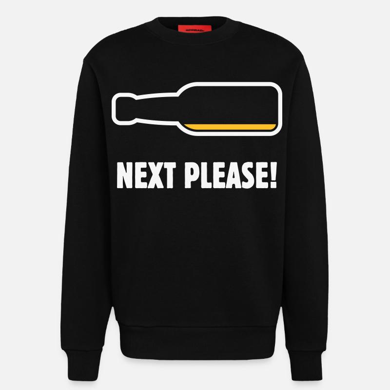 Next Please! (Bier / Bierchen / NEG 2C) - Sweatshirt - made by SPREAD  - SOLID BLACK