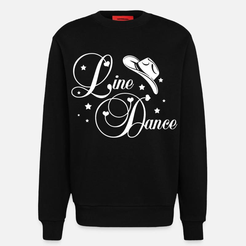 Line Dance Script - Sweatshirt - made by SPREAD  - SOLID BLACK