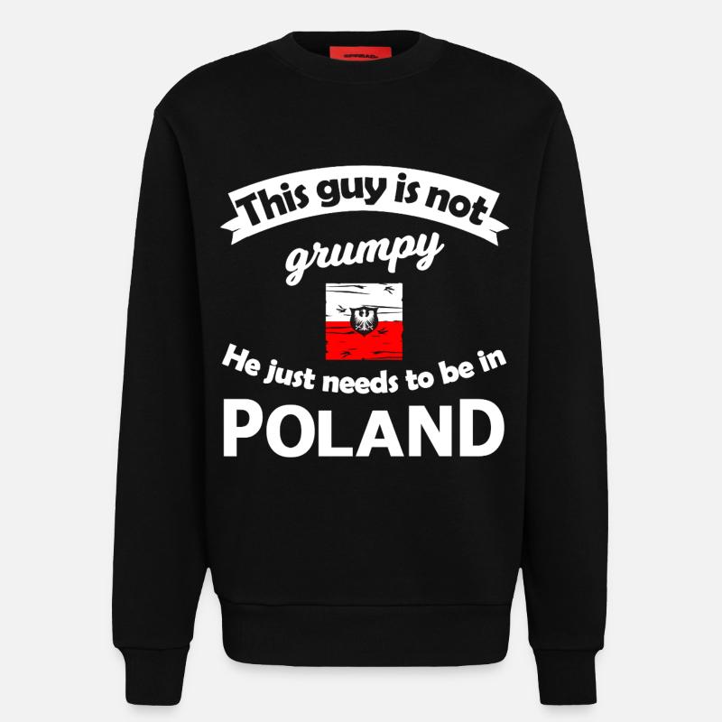 Polen Not Grumpy Tee - Sweatshirt - made by SPREAD  - SOLID BLACK