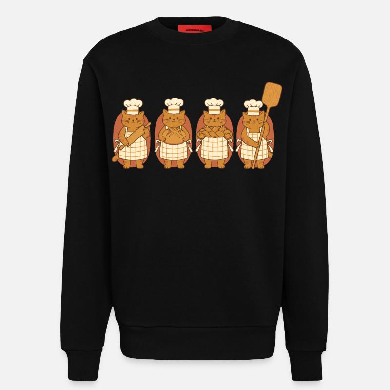 Sourdough Bread Baking Baker Bread Making - Sweatshirt - made by SPREAD  - SOLID BLACK