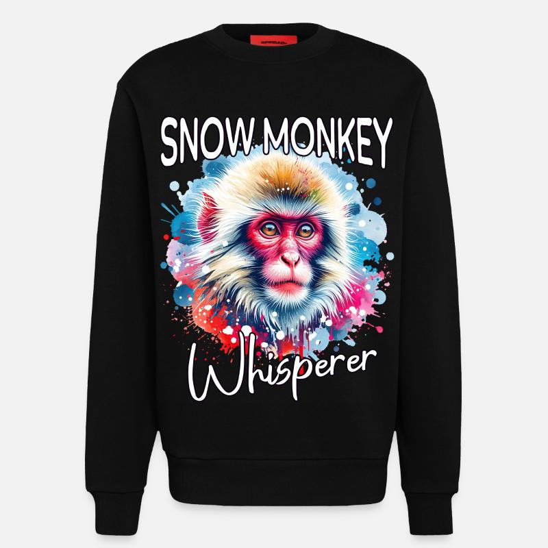 Schneeaffe Flüsterer - Sweatshirt - made by SPREAD  - SOLID BLACK
