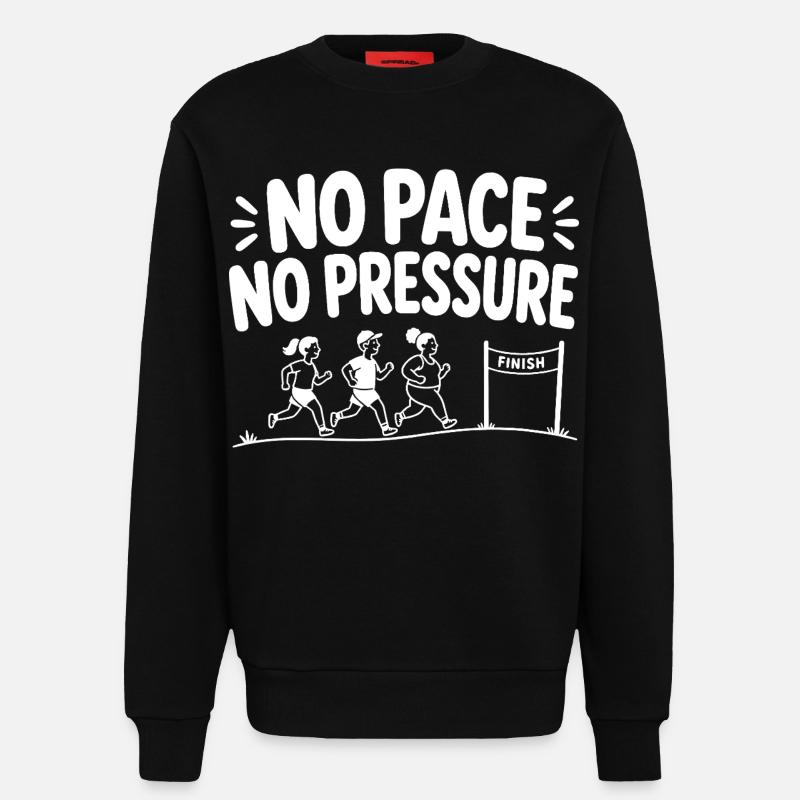 Pas de rythme, pas de pression - Sweat bio décontracté fabriqué en UE - SOLID BLACK