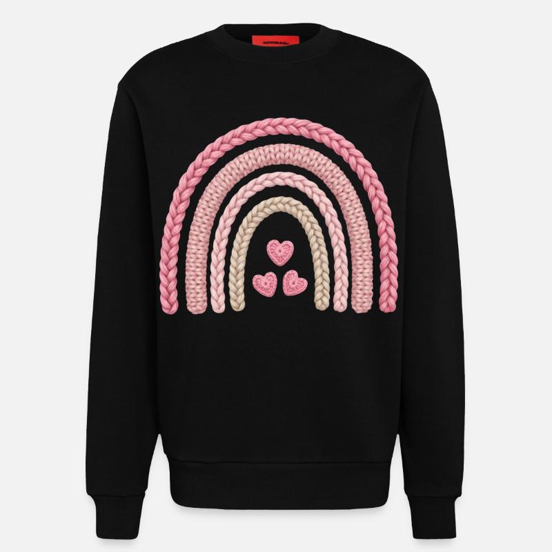 Rainbow Pink Knitting Pattern - Sweatshirt - made by SPREAD - SOLID BLACK