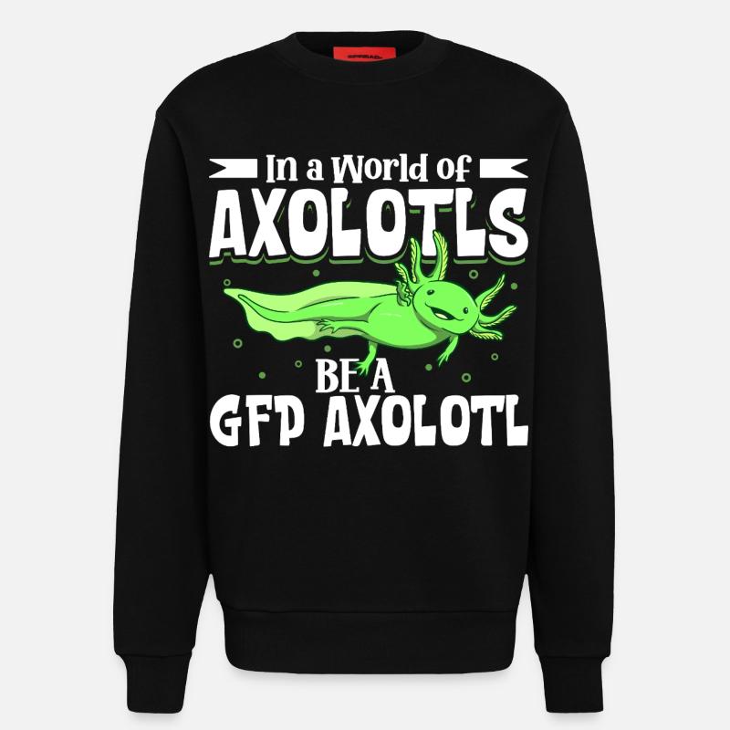 Sei ein GFP Axolotl - Sweatshirt - made by SPREAD  - SOLID BLACK