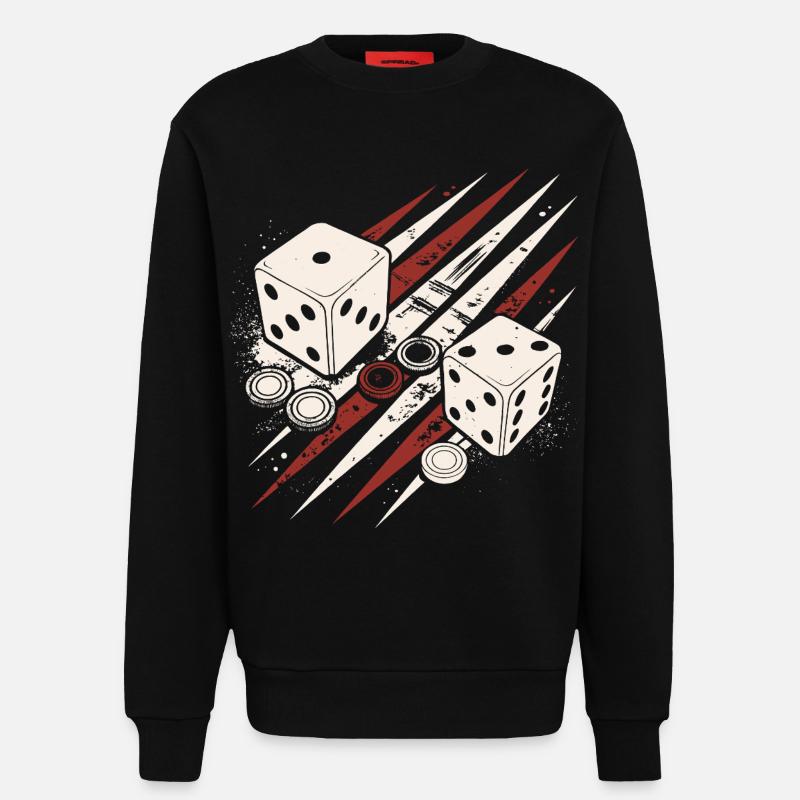 Backgammon | Brettspiel | Geschenk - Sweatshirt - made by SPREAD - SOLID BLACK