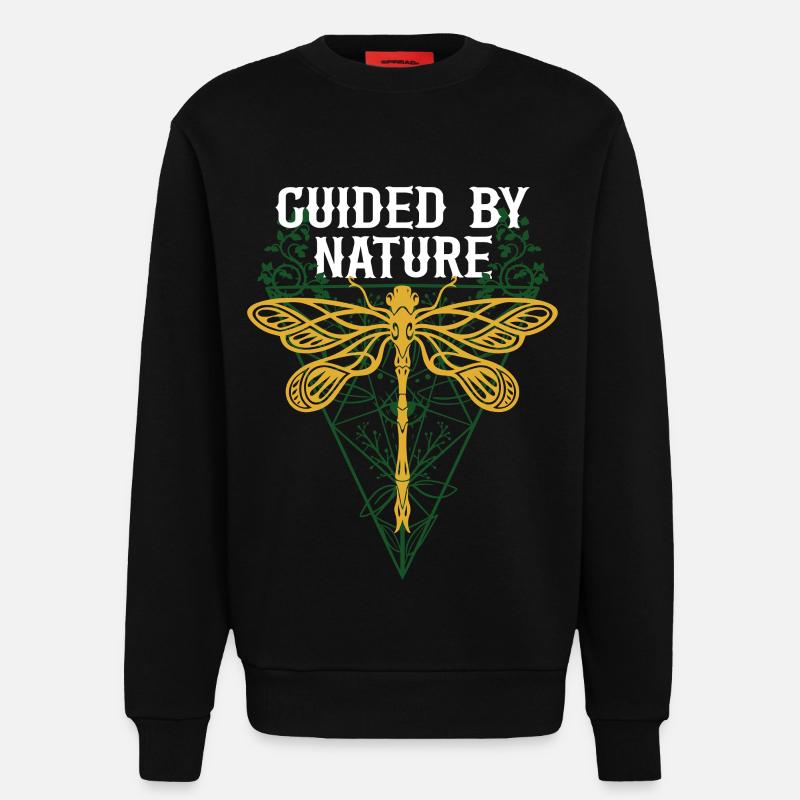 Libelle Libellen Guided By Nature - Sweatshirt - made by SPREAD  - SOLID BLACK
