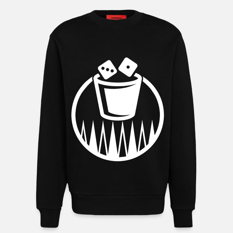 Backgammon | Board Game | Gift - Sweatshirt - made by SPREAD  - SOLID BLACK