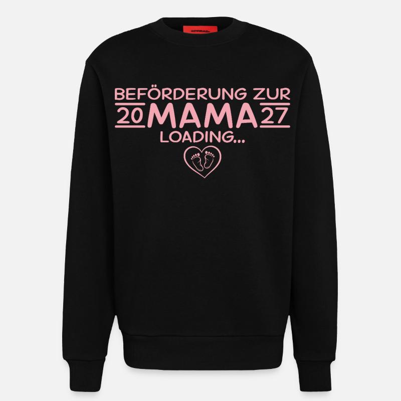 Beförderung zur Mama 2027 – Loading - Sweatshirt - made by SPREAD  - SOLID BLACK