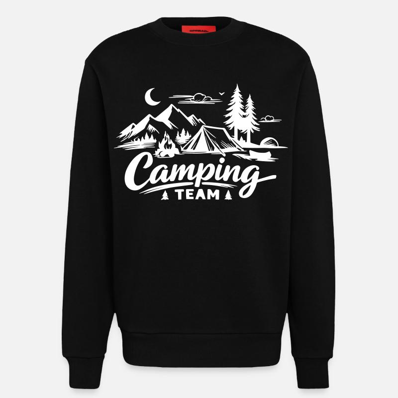 Camping Team - Sweatshirt - made by SPREAD  - SOLID BLACK