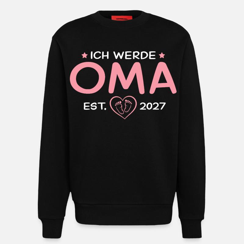 Ich werde Oma 2027 – Stolze Großmutter - Sweatshirt - made by SPREAD  - SOLID BLACK