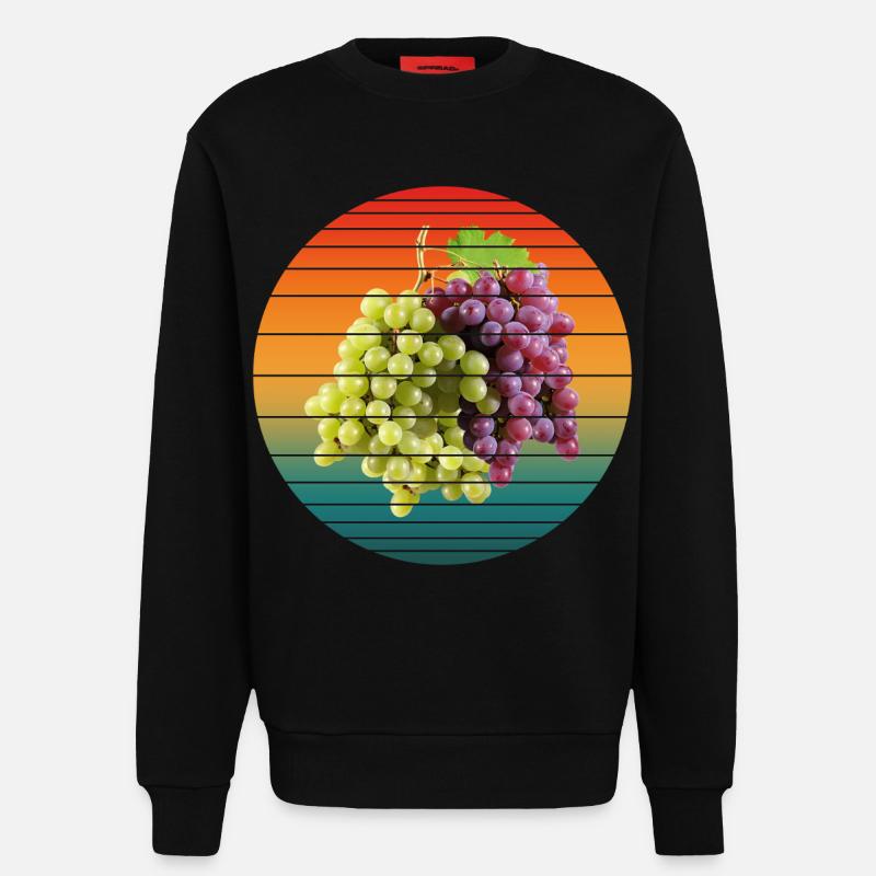 Pamplemousses - Sweat bio décontracté fabriqué en UE - SOLID BLACK