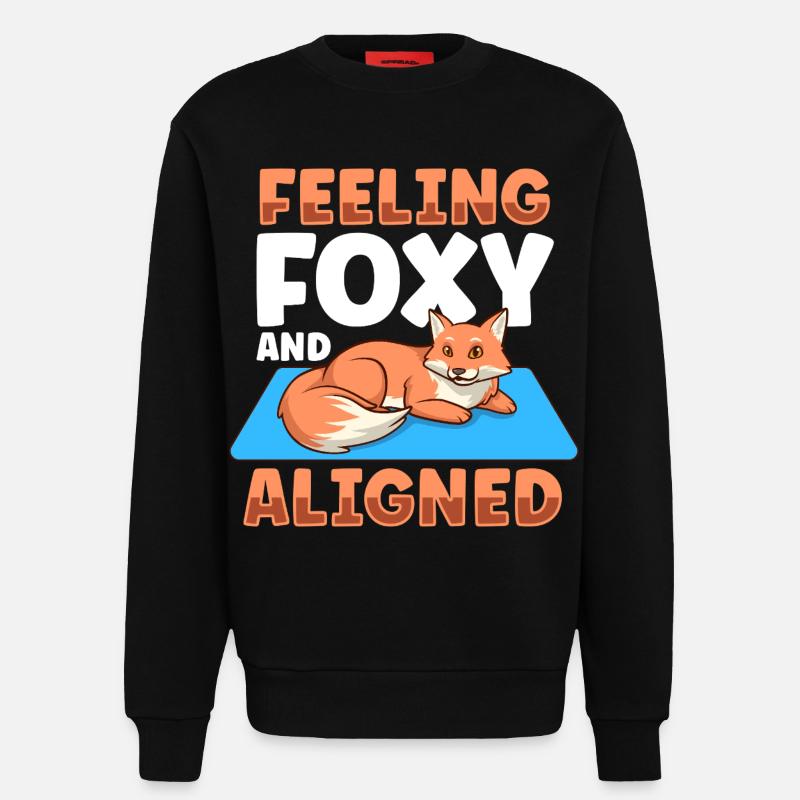 Chakra Alignment - Fox - Sweatshirt - made by SPREAD  - SOLID BLACK