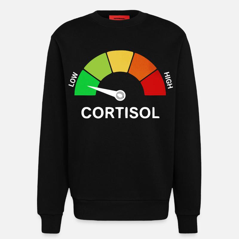 Low Cortisol Scale - Sweatshirt - made by SPREAD - SOLID BLACK