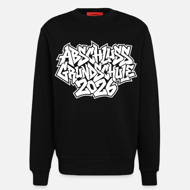 Elementary School Graduation 2026 Graffiti - Sweatshirt - made by SPREAD - SOLID BLACK