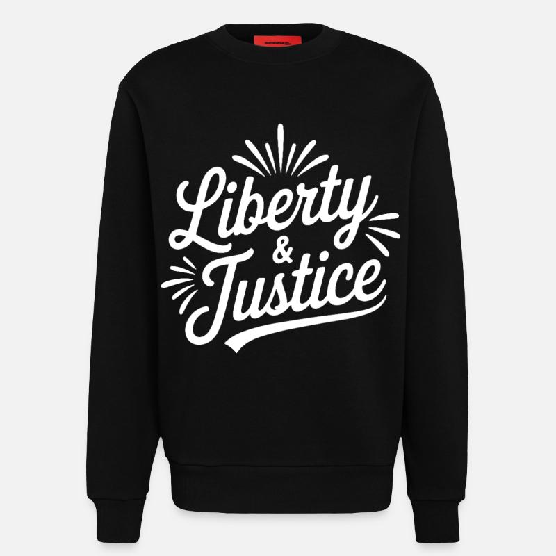 Freiheit & Gerechtigkeit Script - Sweatshirt - made by SPREAD  - SOLID BLACK