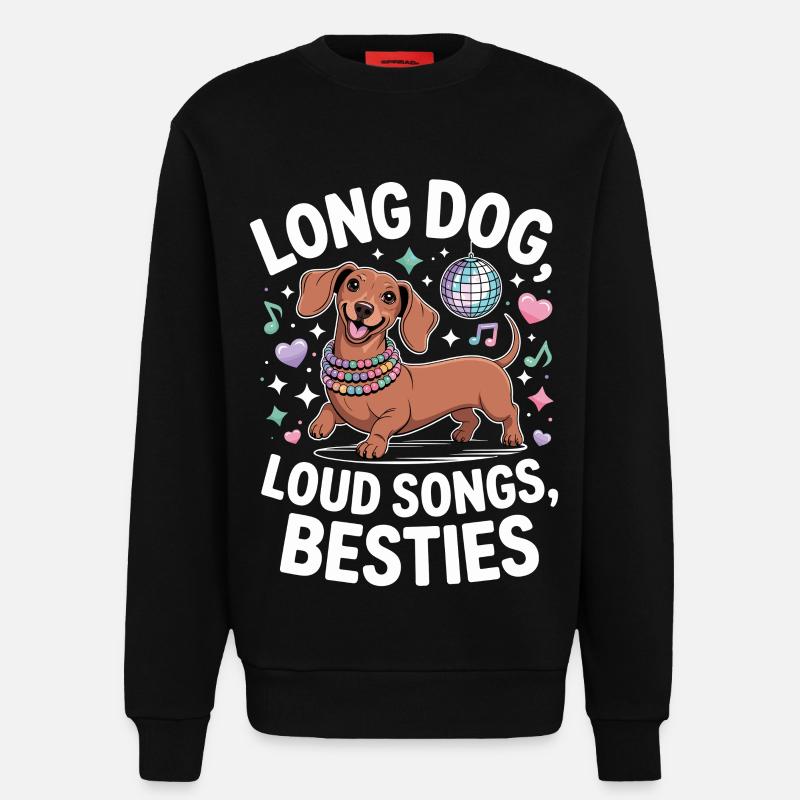 Dackel Disco - Sweatshirt - made by SPREAD - SOLID BLACK