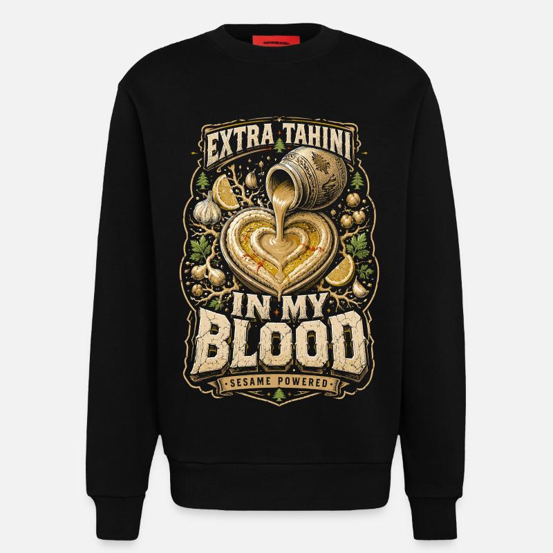Libanon Libanese Extra Tahini - Sweatshirt - made by SPREAD - SOLID BLACK