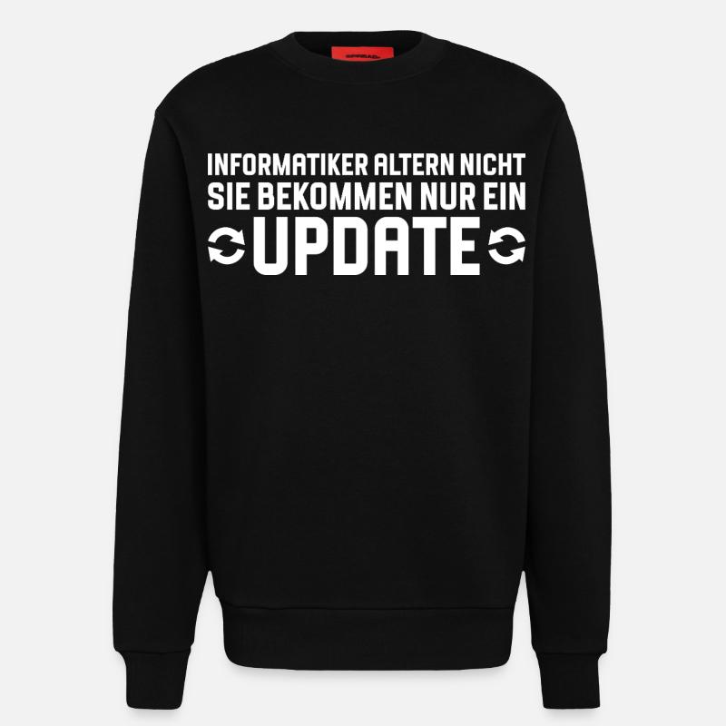 Computer scientists age, not programmers - Sweatshirt - made by SPREAD - SOLID BLACK