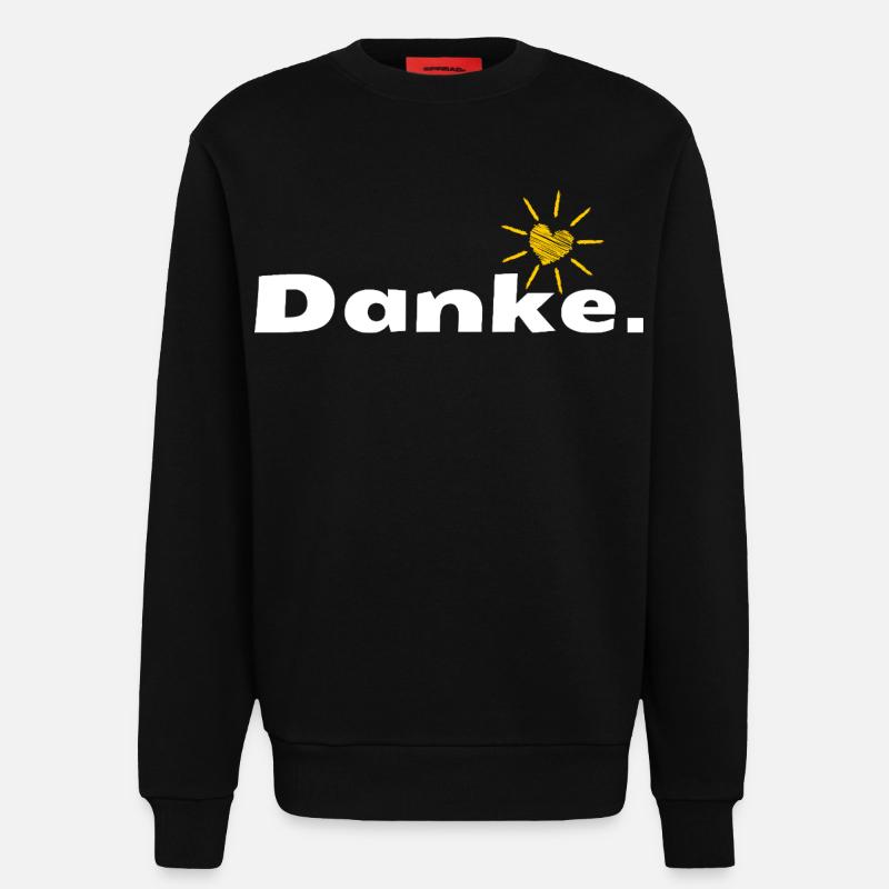 Danke HerzSonne Typografie - Sweatshirt - made by SPREAD  - SOLID BLACK