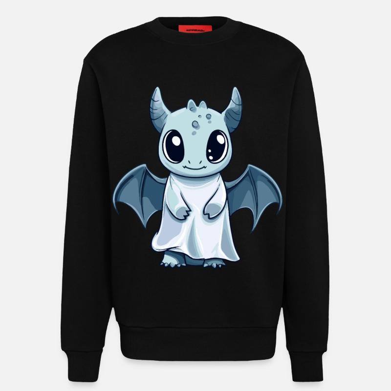 Drache Halloween Comic Geist - Sweatshirt - made by SPREAD  - SOLID BLACK