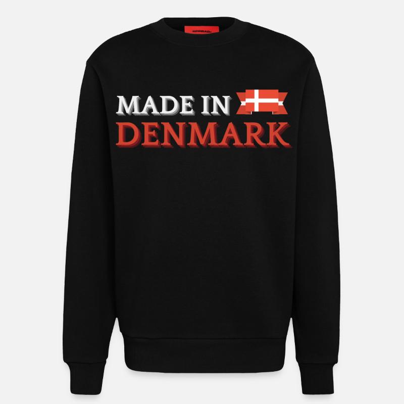 Made in Denmark, Danish pride - Sweatshirt - made by SPREAD  - SOLID BLACK