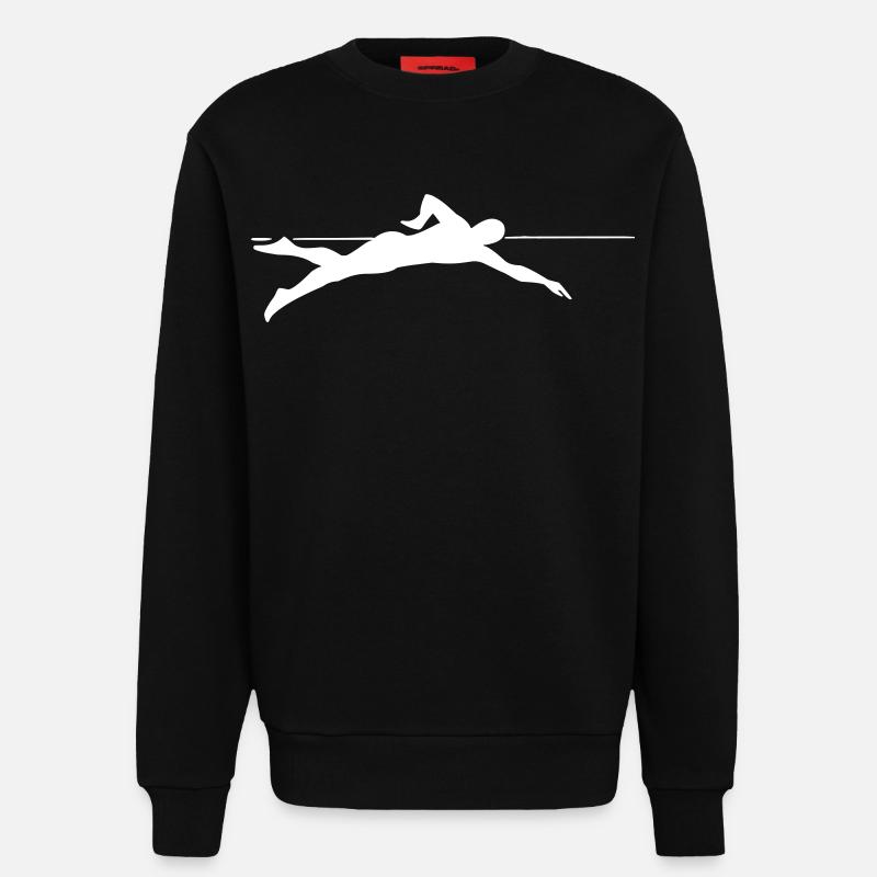 Dynamic Sprinter Line Graphics - Sweatshirt - made by SPREAD  - SOLID BLACK
