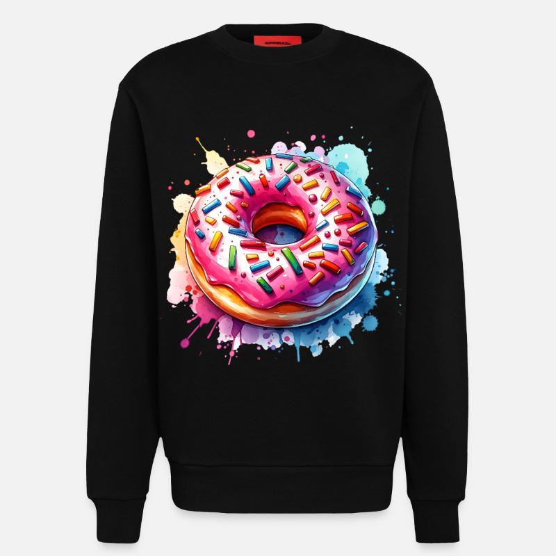 Donut - Sweatshirt - made by SPREAD  - SOLID BLACK