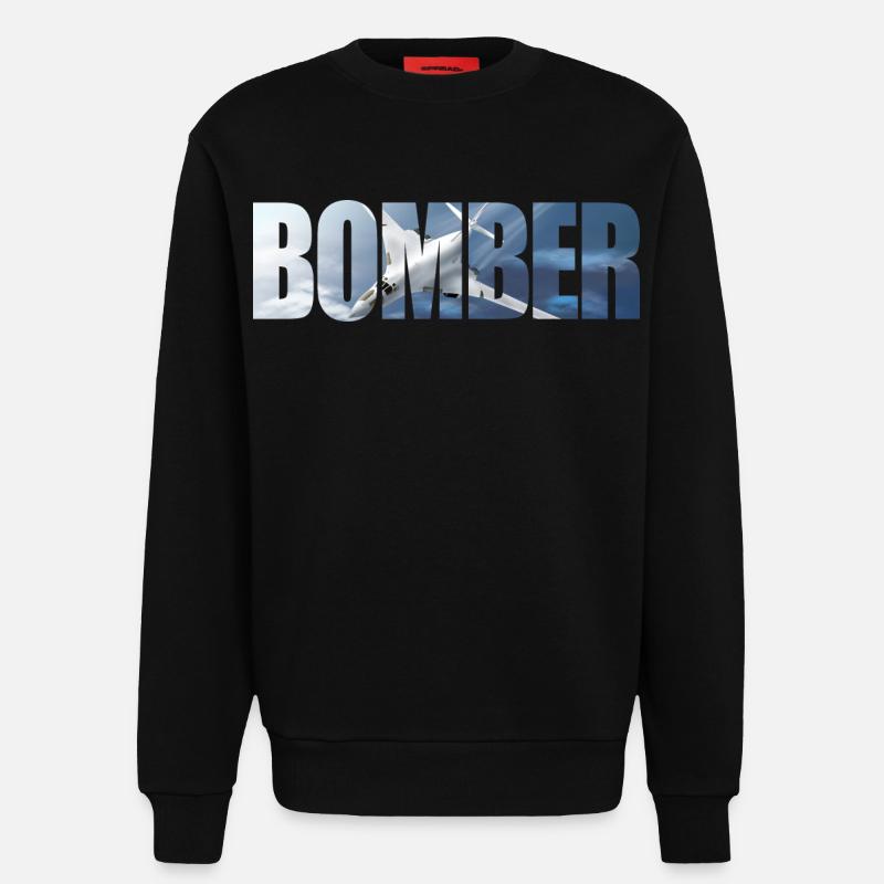 Bomber Tu-160 - Sweatshirt - made by SPREAD  - SOLID BLACK