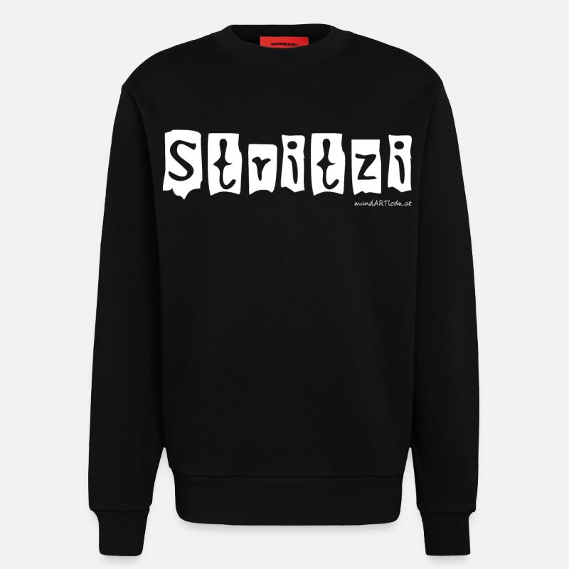 Stritzi - Strolch, cheeky, Austrian dialect - Sweatshirt - made by SPREAD - SOLID BLACK