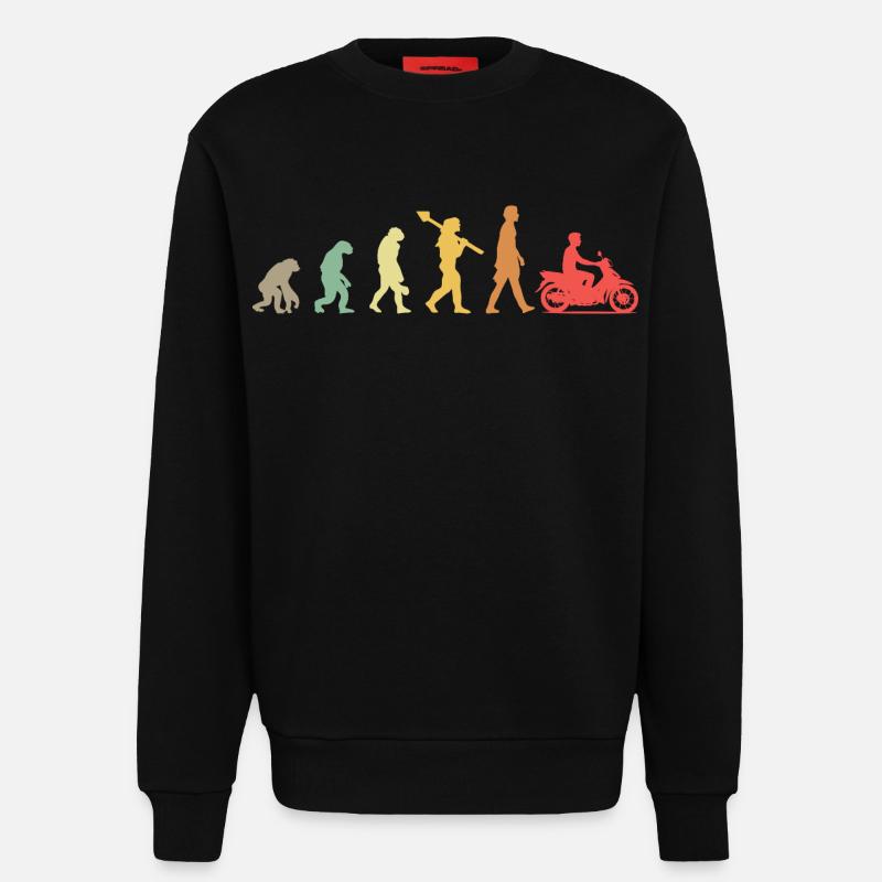 Evolution Moped Moped Driver - Sweatshirt - made by SPREAD  - SOLID BLACK