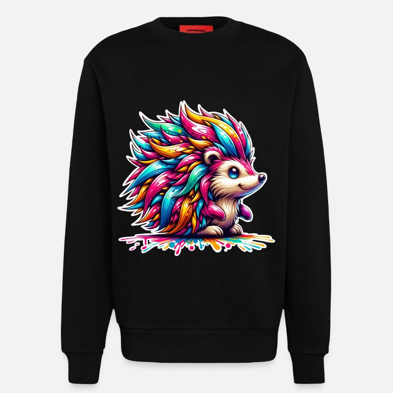 Igel Bunt - Sweatshirt - made by SPREAD - SOLID BLACK